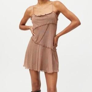 Urban Outfitters Moxie Brown and Tan Dress Medium